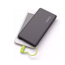 Carregador Portátil 10000 Mah 951 Power Bank branco  e preto