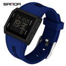 Relógio Digital LED Militar Esportivo SANDA – 5ATM à Prova D'Água, Relógio de Pulso Masculino