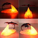 Lâmpada 3D Dragão de Fogo, Luz Recargável USB para Mesa, Decoração de Halloween e Natal.