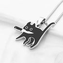 Colar Killer Cat - Pingente de Gato Preto - Colar Punk Retro para Homens e Mulheres - Joia Criativa e Divertida - Presente para Festas