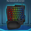 Teclado Gamer Ergonômico com 35 Teclas, RGB - Teclado Compacto e Fio USB para PC, Laptop e Desktop