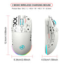 Mouse Gamer Bluetooth 3 Modos Recarregável 2.4G USB Sem Fio com Iluminação RGB para iPad, Tablet, Laptop e Computador