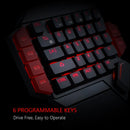 Teclado Gamer Ergonômico com 35 Teclas, RGB - Teclado Compacto e Fio USB para PC, Laptop e Desktop