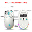 Mouse Gamer Bluetooth 3 Modos Recarregável 2.4G USB Sem Fio com Iluminação RGB para iPad, Tablet, Laptop e Computador