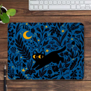 Mouse Pad Gamer Estendido – Estampa Gato preto na noite, Tecido de Alta Qualidade, Ideal para Jogos e Escritório