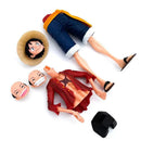 Action Figure Luffy One Piece Confiante Sorridente com Três Rosto Trocáveis - 28cm