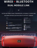 Caixa de Som Bluetooth 200W Portátil IPX7 à Prova d'Água - Subwoofer Estéreo, Rádio FM, Caixa de Som Externa