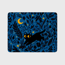 Mouse Pad Gamer Estendido – Estampa Gato preto na noite, Tecido de Alta Qualidade, Ideal para Jogos e Escritório