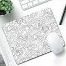 Mousepad Pequeno Preto e Branco com Mapa Topográfico