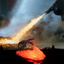 Lâmpada 3D Dragão de Fogo, Luz Recargável USB para Mesa, Decoração de Halloween e Natal.