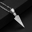 Colar Masculino de Estilo Hip Hop e Rock - Pingente de Flecha Triangular Personalizado em Aço Inoxidável
