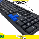Teclado USB com Fio Padrão ABNT2 – Ergonômico e Resistente