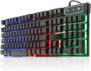Teclado Gamer Semi Mecânico com LED ABNT2