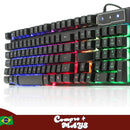 Teclado Gamer Semi Mecânico com LED ABNT2