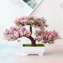 Plantas Artificiais Plásticas, Bonsai Pequena, Árvore em Vaso – Decoração de Mesa para Casa, Arranjo de Jardim e Ornamentos