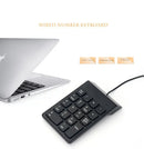 Teclado Numérico USB com Fio, Teclado Digital Slim Mini de 18 Teclas para Laptop, PC, Desktop, Notebook e Mais