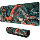 Large Japanese Dragon Gaming Mousepad - 90x40cm, 70x30cm 