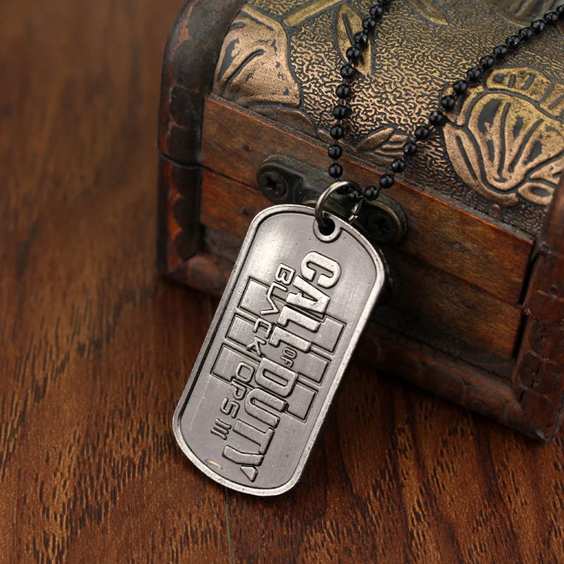 Colar Call of Duty Ghosts com Pingente Militar - Dog Tag de Metal