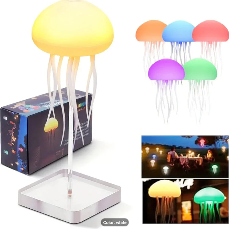 Luminária Medusa Dançante RGB – Luz Noturna Divertida e Interativa!