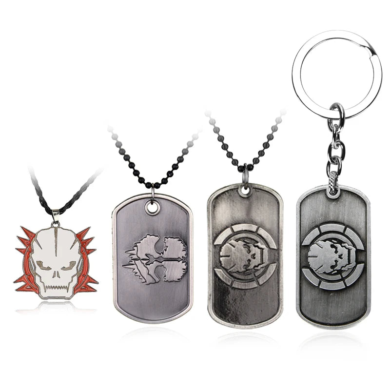 Colar Call of Duty Ghosts com Pingente Militar - Dog Tag de Metal
