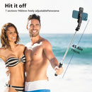 Tripé Selfie Stick com Luz LED Keelead – Bluetooth, Portátil e Ajustável (45,66 Polegadas)