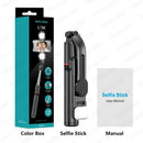 Tripé Selfie Stick com Luz LED Keelead – Bluetooth, Portátil e Ajustável (45,66 Polegadas)