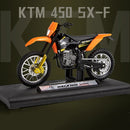 Moto 450 SX-F em Liga 1:18 - Motocicleta de Corrida de Simulação Diecast para Crianças