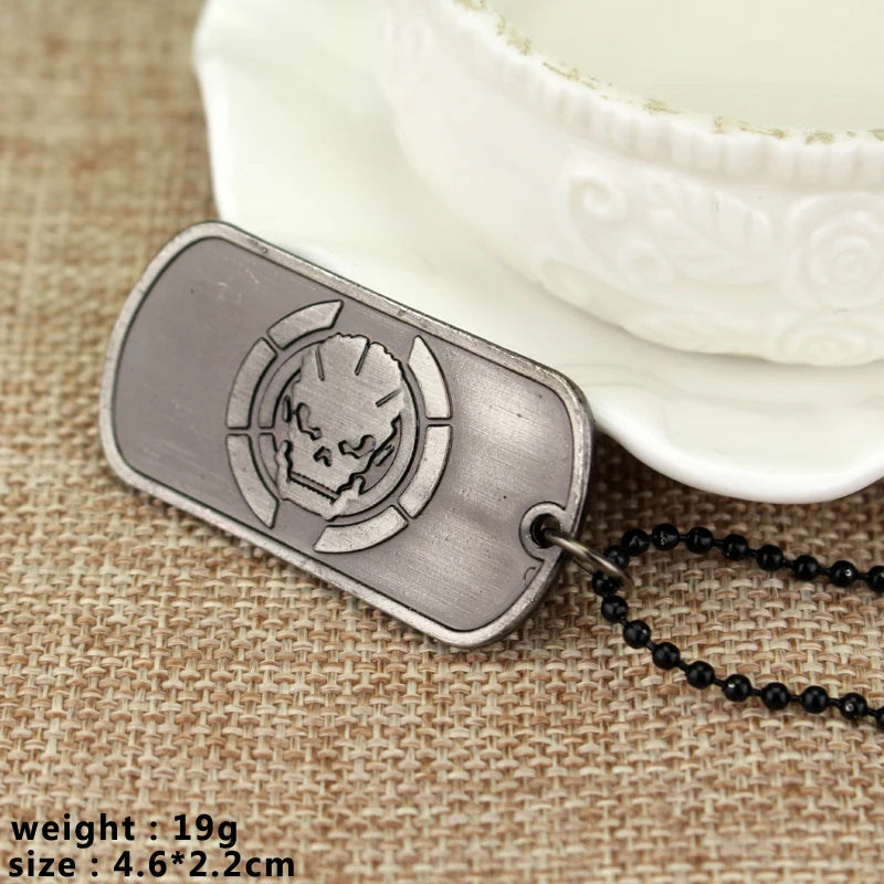 Colar Call of Duty Ghosts com Pingente Militar - Dog Tag de Metal