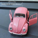 Miniatura de Carro Fusca = Modelo Diecast Metálico com Ação de Retrocesso