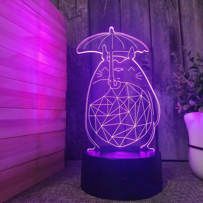 HOT toys Totoro 3D Night Light Visual Creative LED Desk Lamp 16 Colours Changeable Room Decoration Children's Day Gift