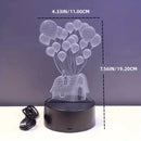 Luminária 3D Casa de Balões UP com Toque - 7 Cores Mutáveis