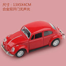Miniatura de Carro Fusca = Modelo Diecast Metálico com Ação de Retrocesso