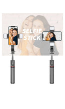 Tripé Selfie Stick com Luz LED Keelead – Bluetooth, Portátil e Ajustável (45,66 Polegadas)