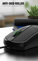 Mouse USB Óptico para Escritório e Jogos