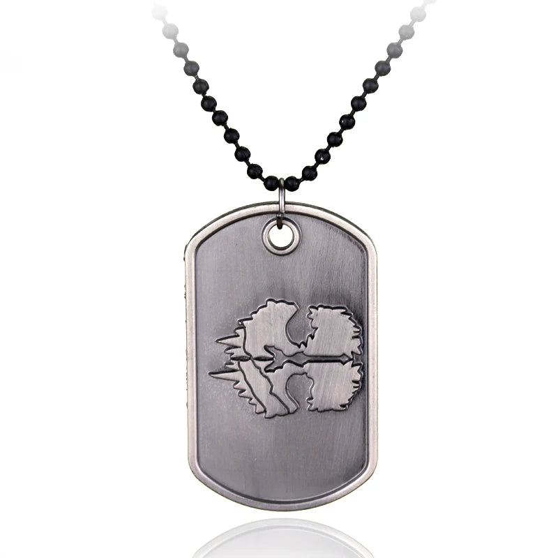 Colar Call of Duty Ghosts com Pingente Militar - Dog Tag de Metal