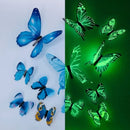 Novo Conjunto com 12 Adesivos de Parede 3D Luminosa de Borboleta - Adesivos Criativos para Decoração de Paredes Modernas, DIY e Presentes