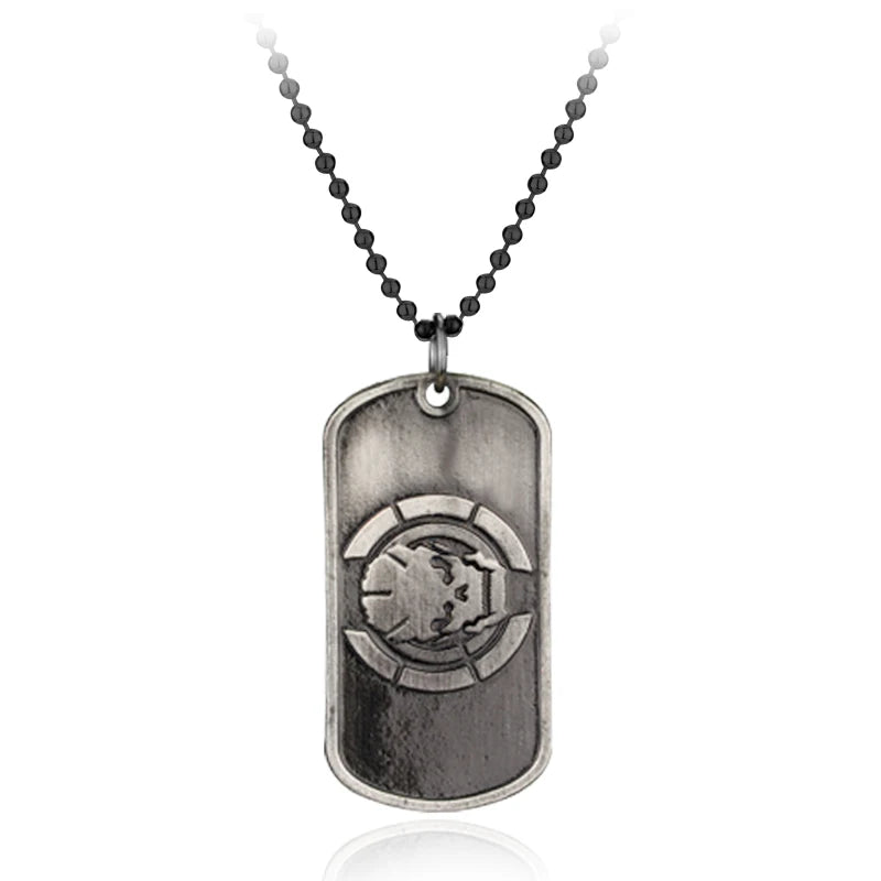 Colar Call of Duty Ghosts com Pingente Militar - Dog Tag de Metal