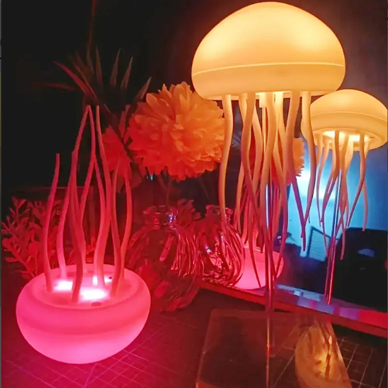 Luminária Medusa Dançante RGB – Luz Noturna Divertida e Interativa!