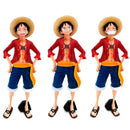 Action Figure Luffy One Piece Confiante Sorridente com Três Rosto Trocáveis - 28cm