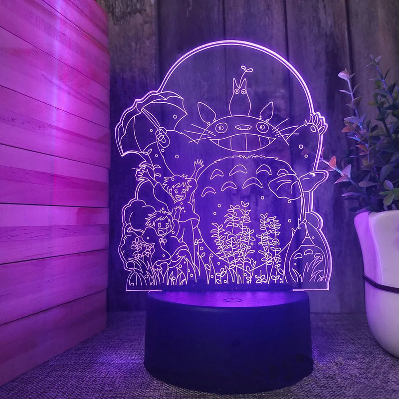 HOT toys Totoro 3D Night Light Visual Creative LED Desk Lamp 16 Colours Changeable Room Decoration Children's Day Gift