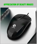 Mouse USB Óptico para Escritório e Jogos