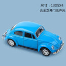 Miniatura de Carro Fusca = Modelo Diecast Metálico com Ação de Retrocesso