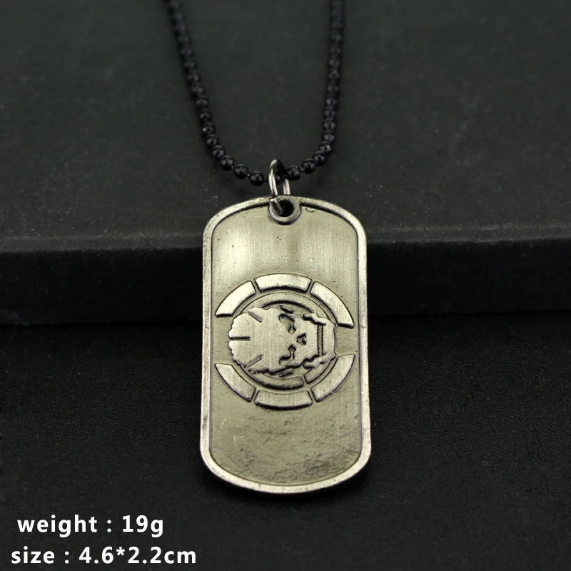 Colar Call of Duty Ghosts com Pingente Militar - Dog Tag de Metal