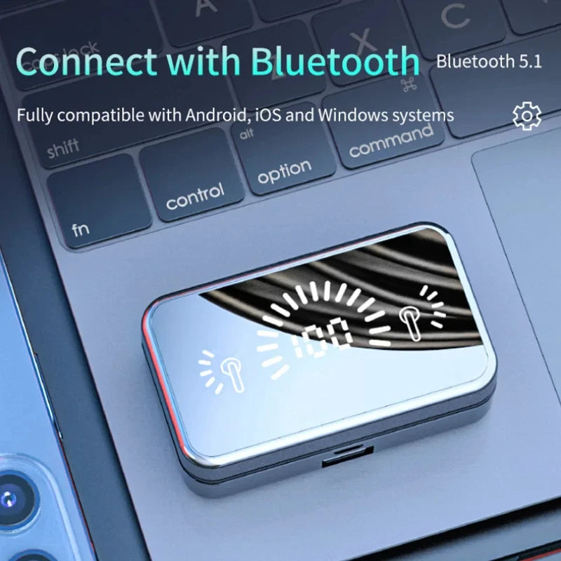 Fone sem fio S20 TWS bluetooth sem fio com caixa de carregamento cancelamento de ruído LED auscultadores