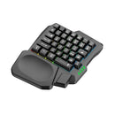 Teclado Gamer Ergonômico com 35 Teclas, RGB - Teclado Compacto e Fio USB para PC, Laptop e Desktop