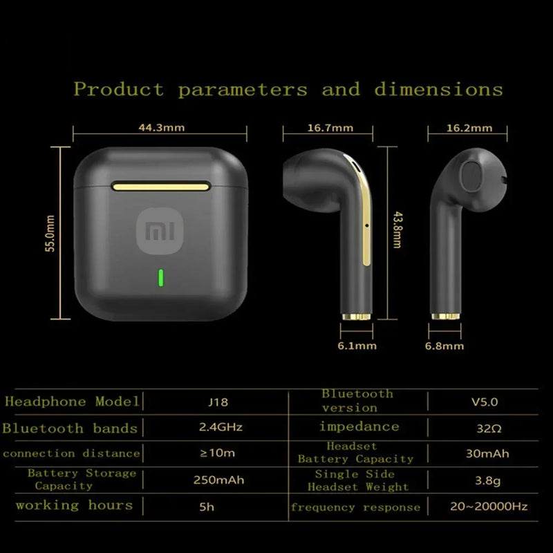Xiaomi J18 TWS – Som HiFi com Cancelamento de Ruído