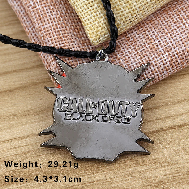Colar Call of Duty Ghosts com Pingente Militar - Dog Tag de Metal