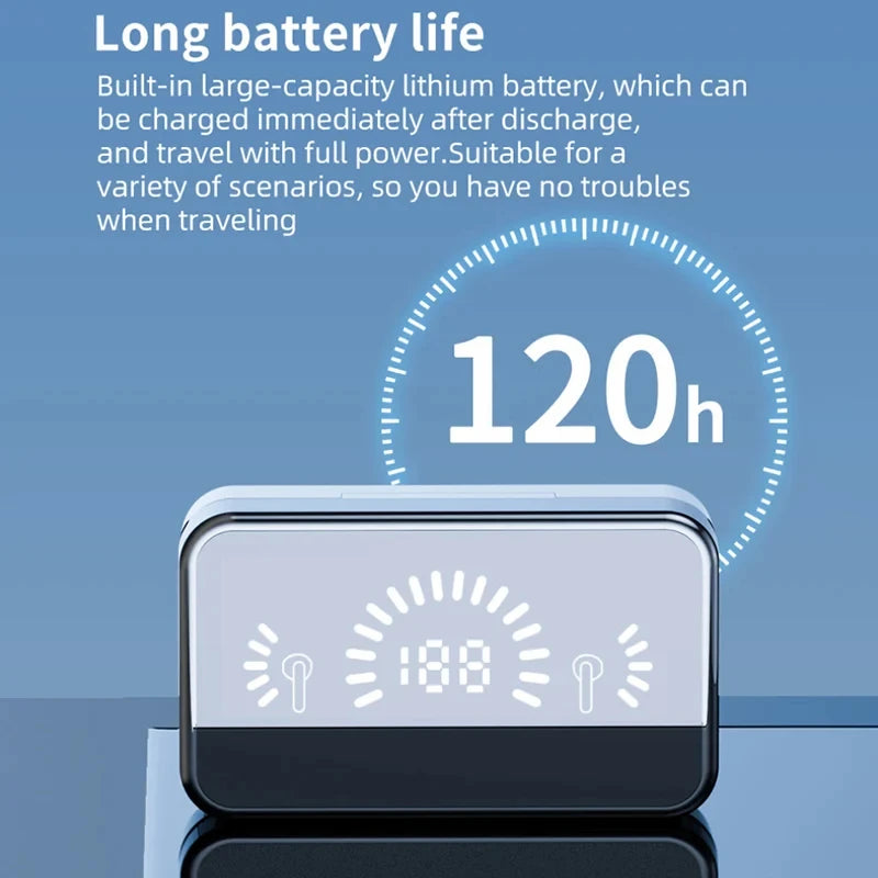 Fone sem fio S20 TWS bluetooth sem fio com caixa de carregamento cancelamento de ruído LED auscultadores