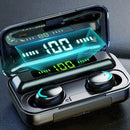 Fones de ouvido F9-5 Bluetooth sem fio Fones de ouvido Bluetooth com display LED
