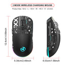 Mouse Gamer Bluetooth 3 Modos Recarregável 2.4G USB Sem Fio com Iluminação RGB para iPad, Tablet, Laptop e Computador
